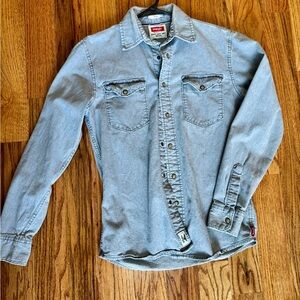 Wrangler Classic grey Button-Up Shirt “INDIGO”